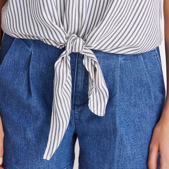 MADEWELL Novel Tie-Front Top in Stripe - Women's Size XXL - Picture 15 of 16